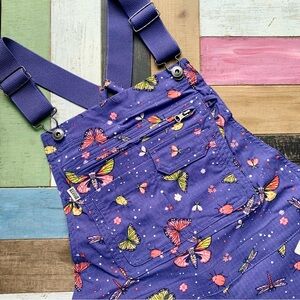 NWT Duluth Small Heirloom Gardening Convertible Bib Overalls Indigo Backyard Bug